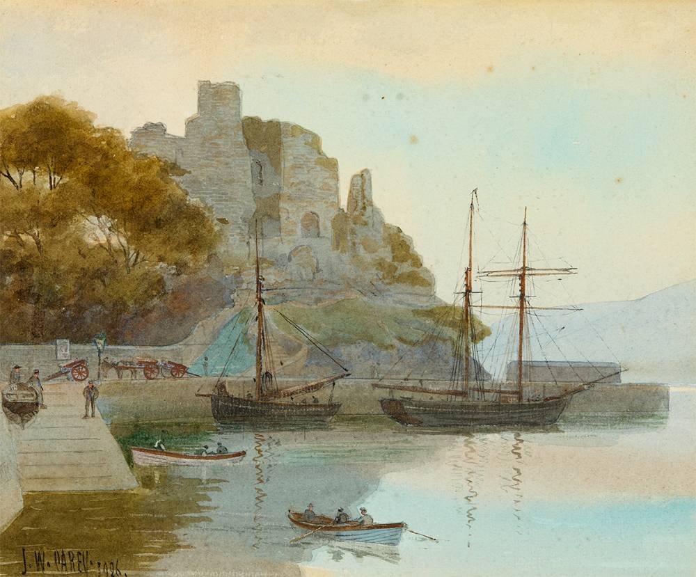 KING JOHN'S CASTLE, CARLINGFORD, 1926 by Joseph William Carey sold for 850 at Whyte's Auctions