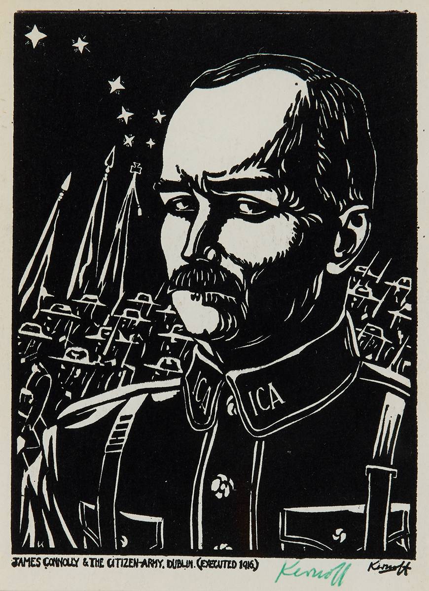 JAMES CONNOLLY AND THE CITIZEN ARMY, DUBLIN (EXECUTED 1916) by Harry Kernoff RHA (1900-1974) at Whyte's Auctions