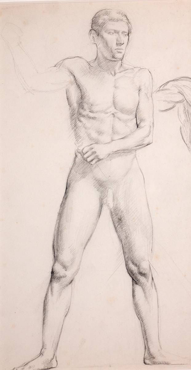 MALE FIGURE STUDY by John Luke sold for 120 at Whyte's Auctions