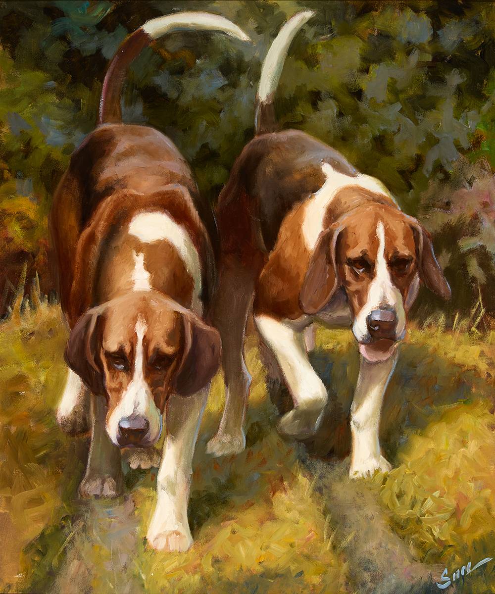 BEAGLES by Desmond Snee sold for 950 at Whyte's Auctions
