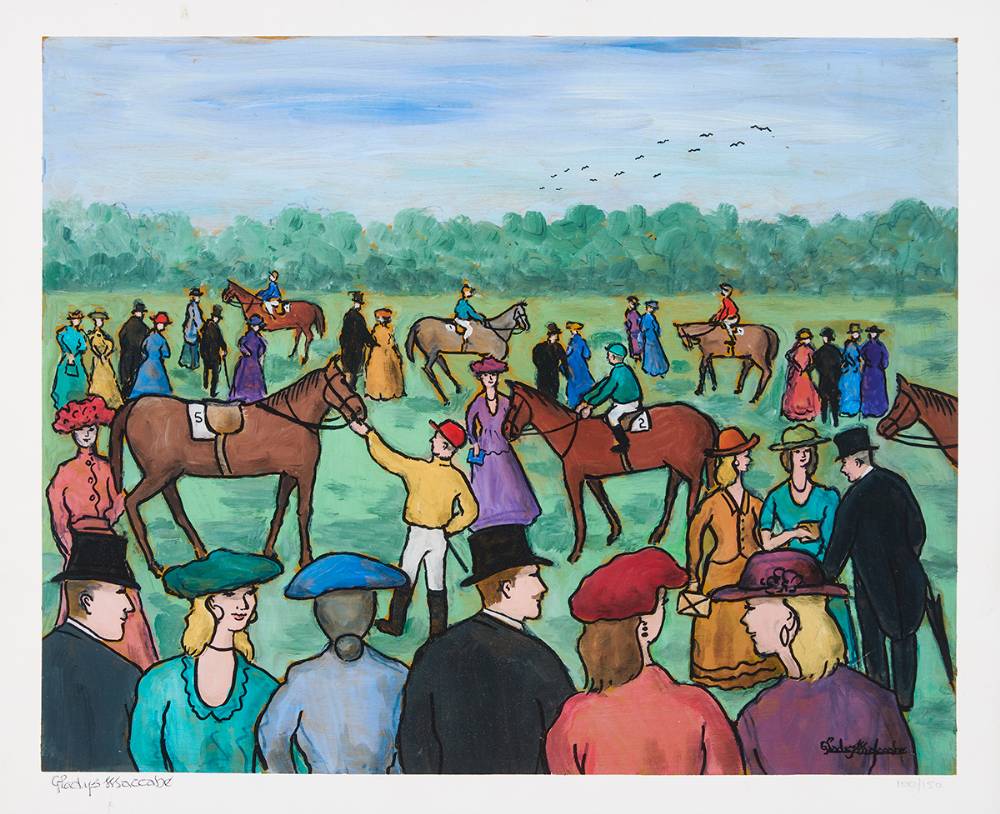 AT THE RACES by Gladys Maccabe MBE HRUA ROI FRSA (1918-2018) at Whyte's Auctions