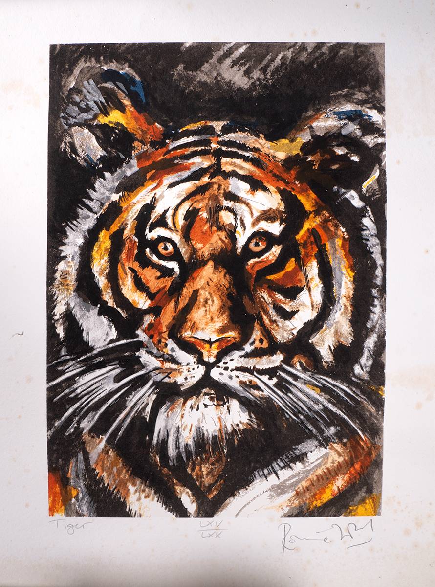 TIGER, 1995 by Ronnie Wood sold for 290 at Whyte's Auctions