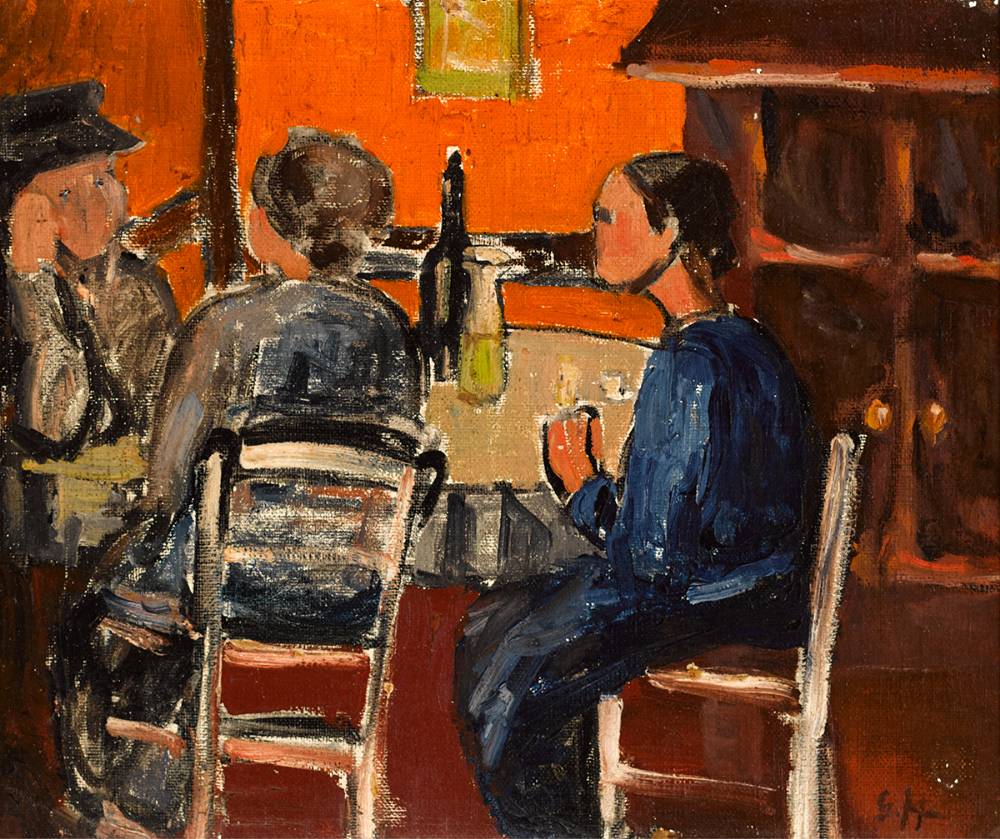 CAFE INTERIOR by Grace Henry sold for 2,900 at Whyte's Auctions