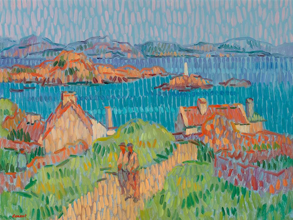 THE ROAD ABOVE WEST VILLAGE, INISHBOFIN ISLAND by Desmond Carrick sold for 2,000 at Whyte's Auctions