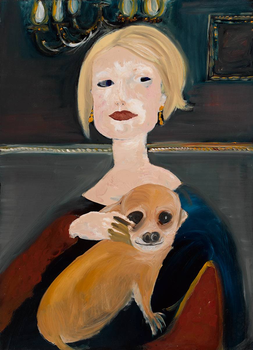 LADY AND HER DOG by Genieve Figgis (b.1972) at Whyte's Auctions