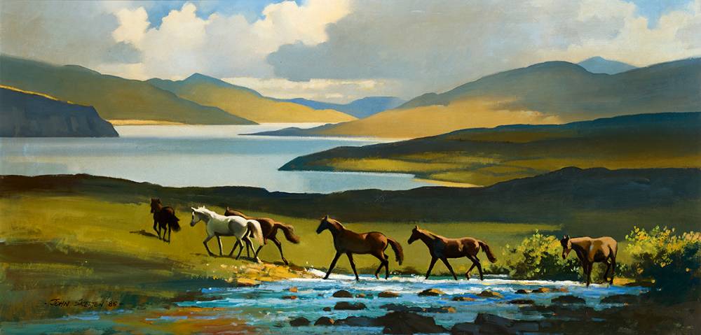 SUMMER, LOUGH NAFOOEY, COUNTY MAYO, 1985 by John Skelton (1923-2009) at Whyte's Auctions