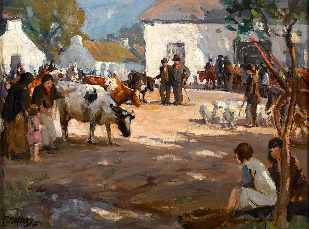 MARKET SCENE, c.1935-36 by Frank McKelvey sold for 7,000 at Whyte's Auctions