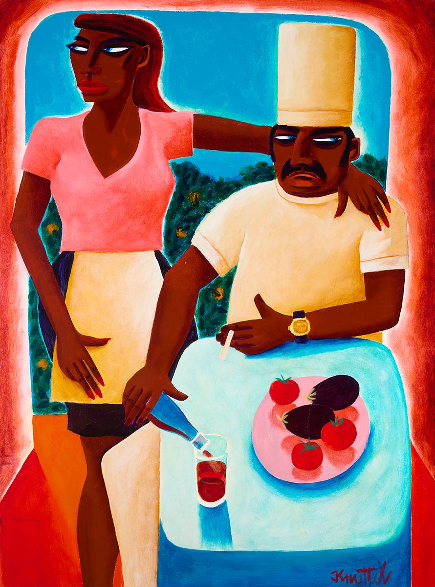 CHEF AND WAITER by Graham Knuttel (1954-2023) at Whyte's Auctions