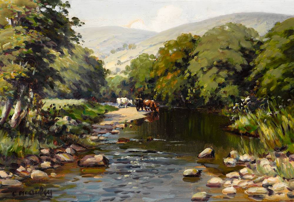 CATTLE BY A STREAM by Charles J. McAuley RUA ARSA (1910-1999) at Whyte's Auctions